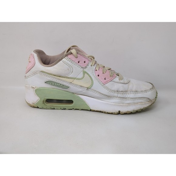 Big Kid's Nike Air Max 90 LTR SE Summit White‎ Pink DQ0276-100 Girls Size 5.5Y - Picture 2 of 10